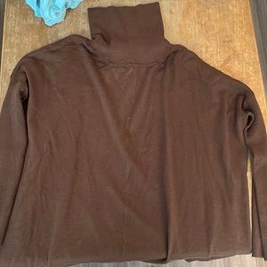 Brown long sleeved turtleneck dress